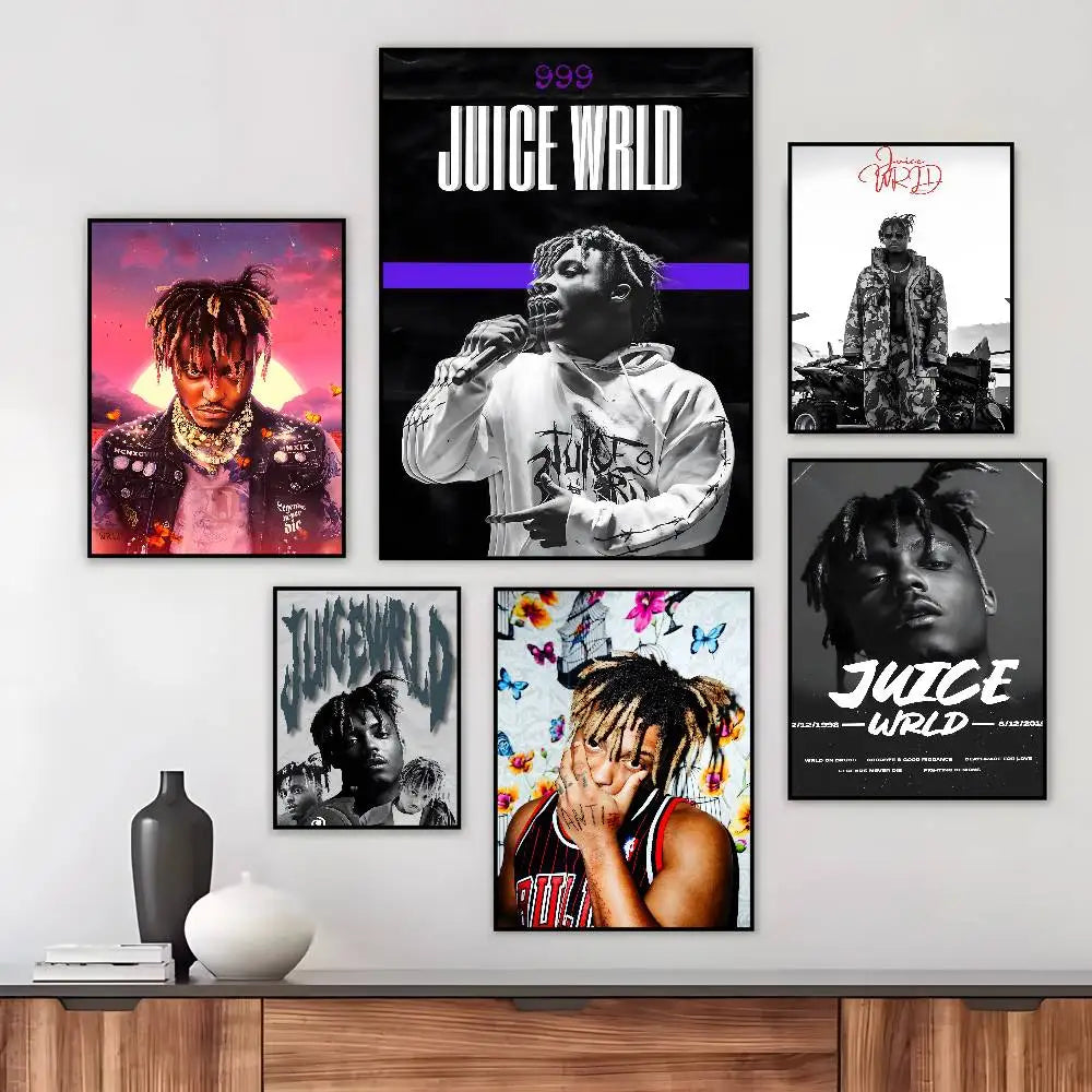 Music Album J-Juice W-WRLD Poster Art HD Canvas Advanced Aesthetic Printing Paper Wall Art for Living Room Home Decor
