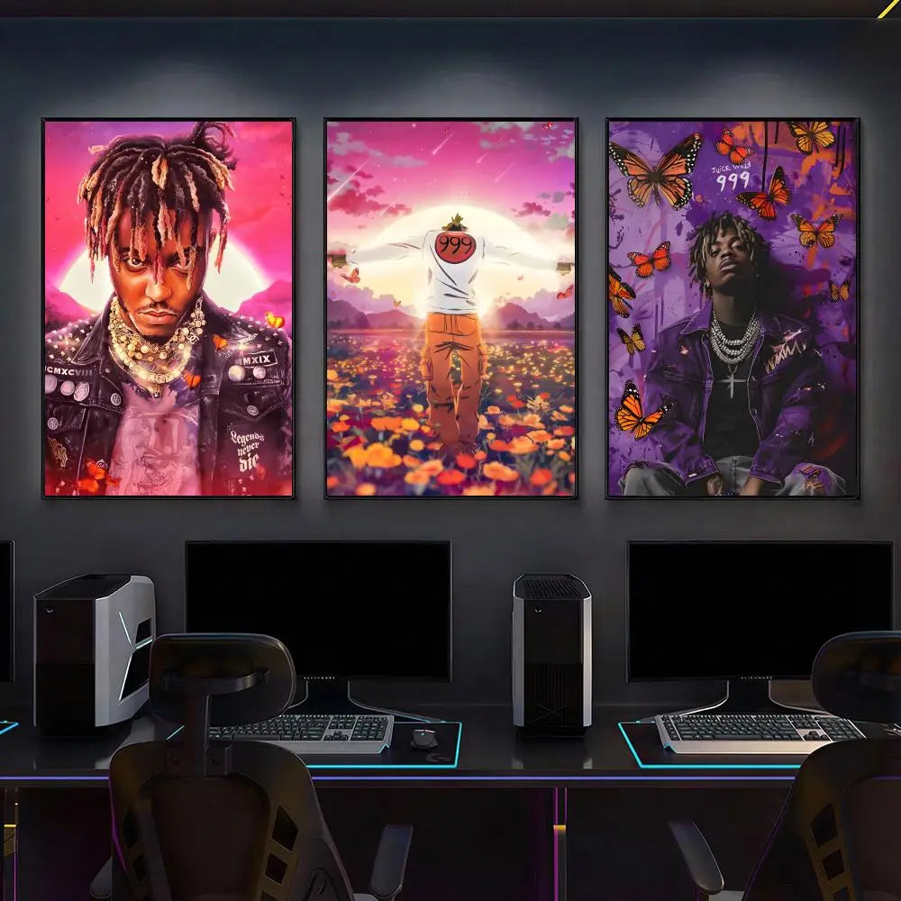 Singer Music Album J-Juice WRLD Poster Versatile HD Waterproof Wall Art Self-Adhesive Decor For Any Space Ideal Gift