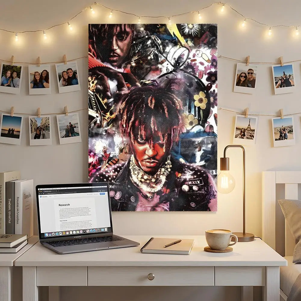Rapper Music Album J-Juice Wrld Poster Premium HD Self-Adhesive Wall Decor – Peel & Stick, Residue-Free