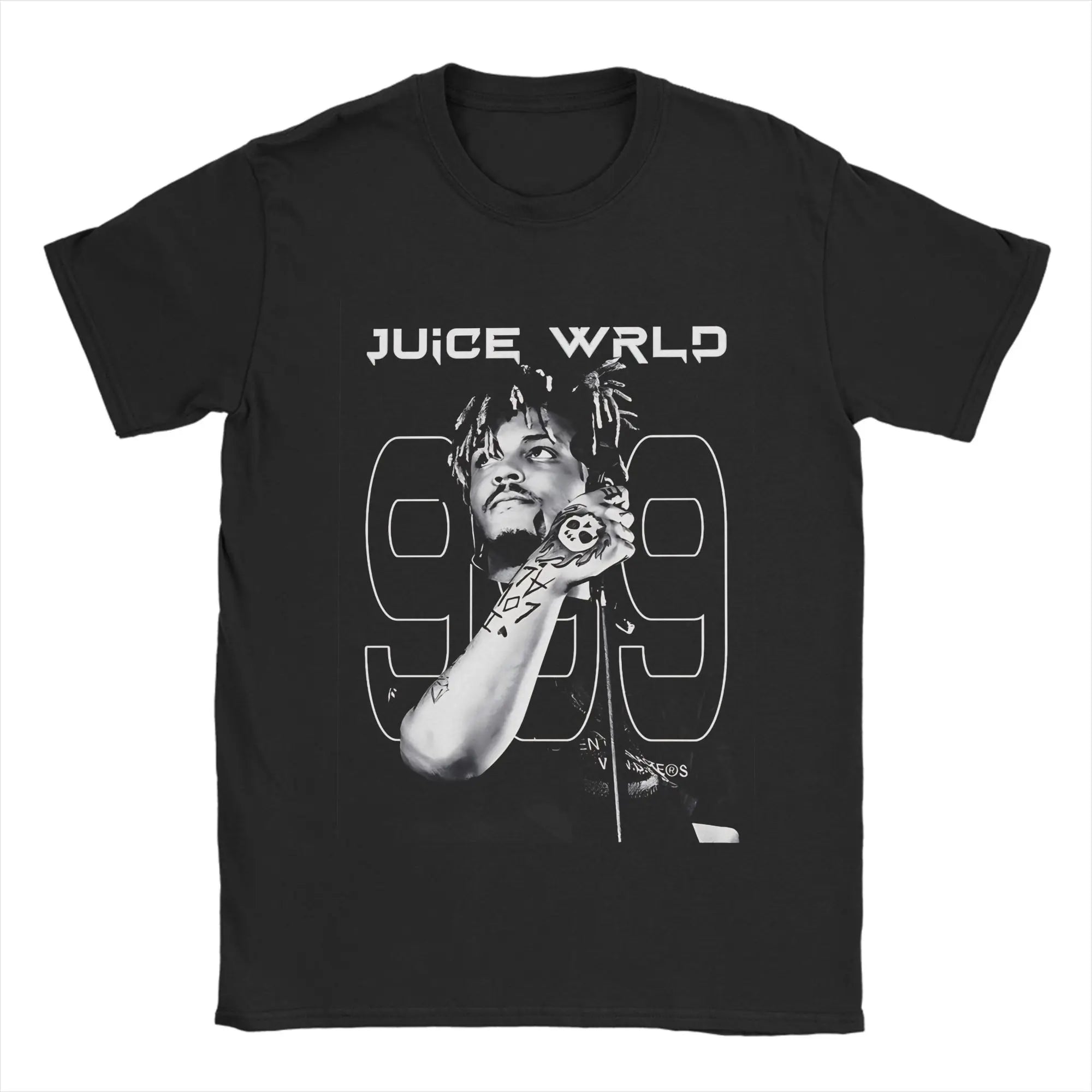 Juice Wrld Art  T-Shirt Men Cotton Tops Vintage Round Neck Short Sleeve