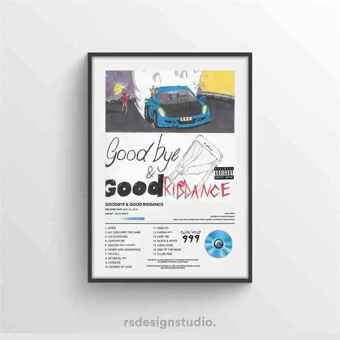 WRLD Juice Poster Pop Hip Hop Rap Singer Music Album Asthma Bar Cover Photo HD Art Canvas