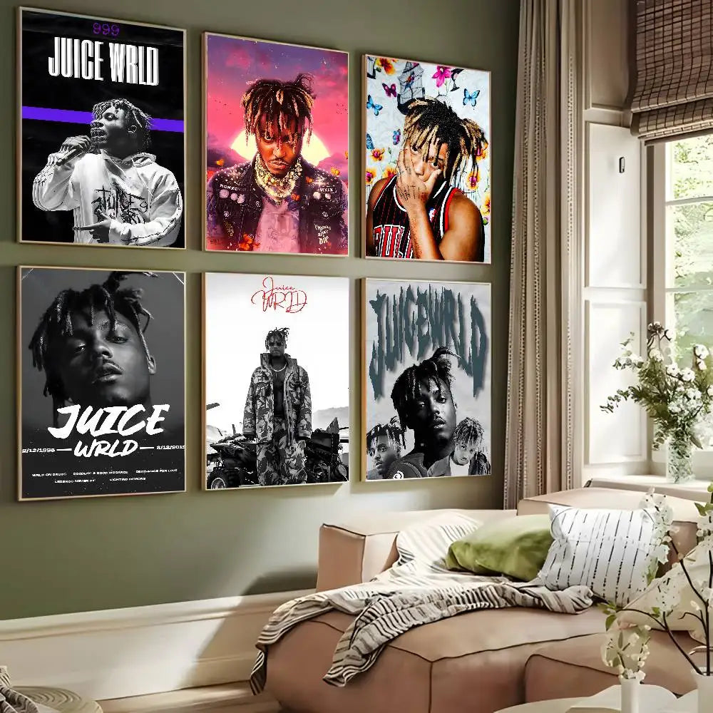 Music Album J-Juice W-WRLD Poster Art HD Canvas Advanced Aesthetic Printing Paper Wall Art for Living Room Home Decor