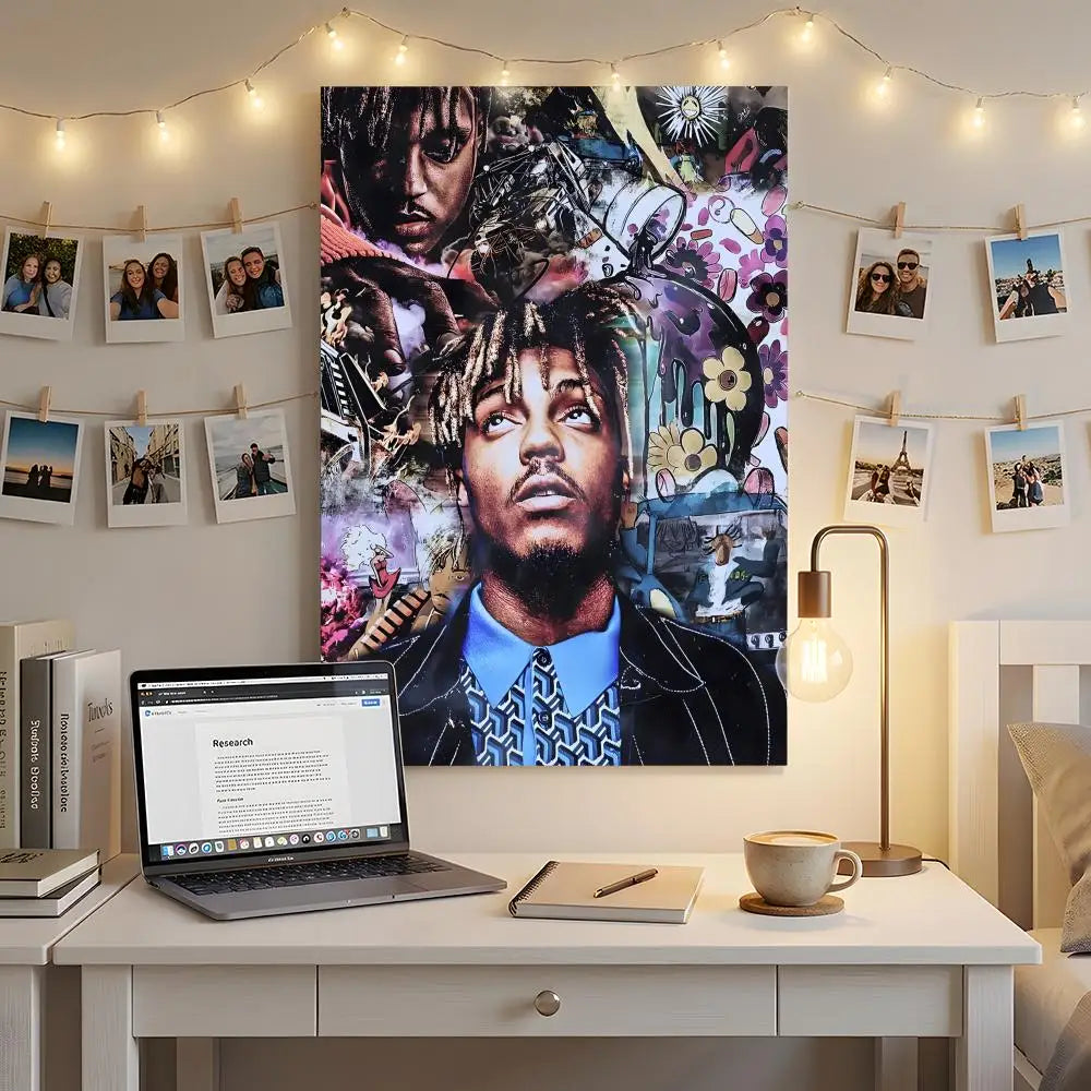 Rapper Music Album J-Juice Wrld Poster Premium HD Self-Adhesive Wall Decor – Peel & Stick, Residue-Free