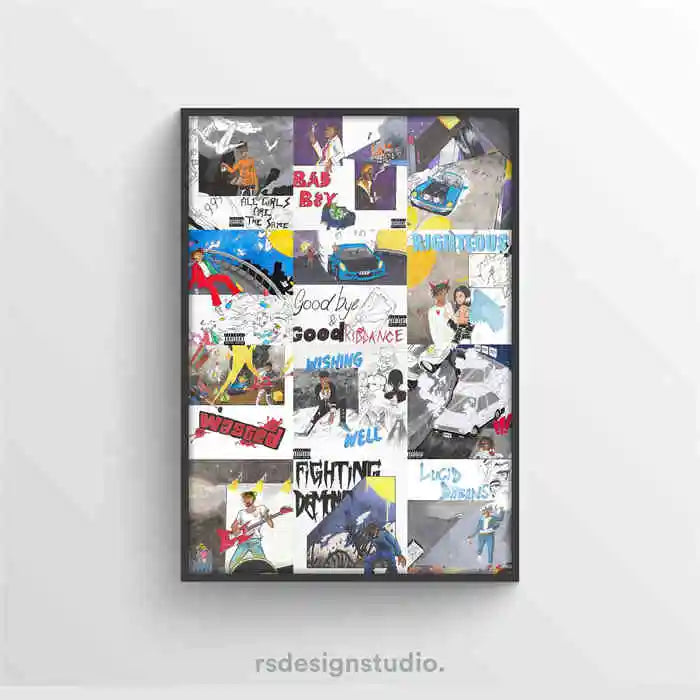WRLD Juice Poster Pop Hip Hop Rap Singer Music Album Asthma Bar Cover Photo HD Art Canvas