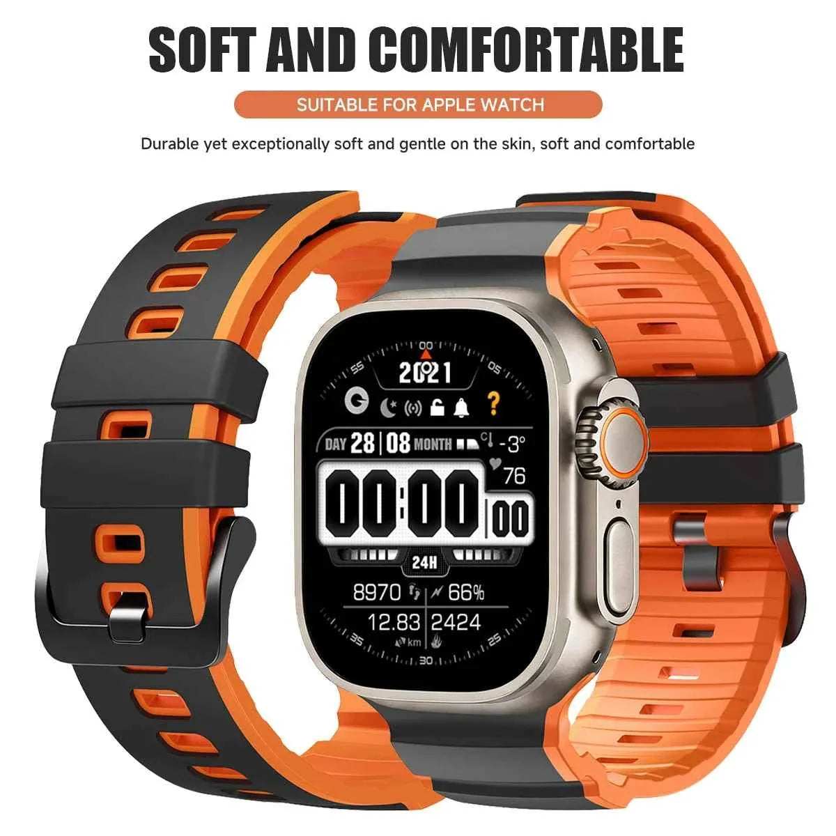Versatile Two Tone Sport Strap for Apple Watch - Upgrade Your Style and Comfort