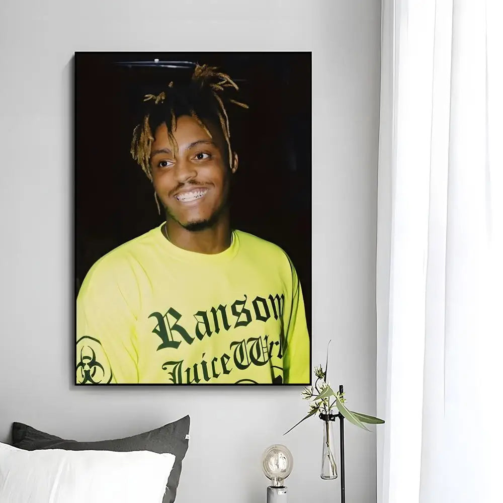 Juice WRLD Singer Rapper Poster HD art sticky wall waterproof home bedroom bar aesthetic decoration