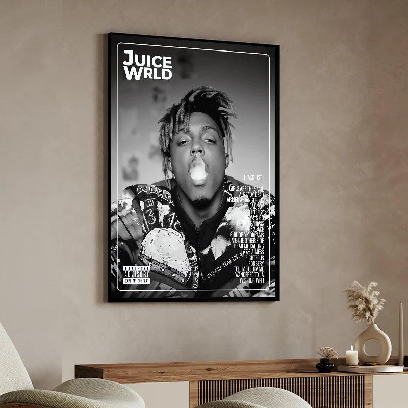 Pop Rap J_Juice W_WRLD Album Music Poster HD Canvas Painting Wall Art Prints for Living Room Bedroom Office Home Decoration Gift