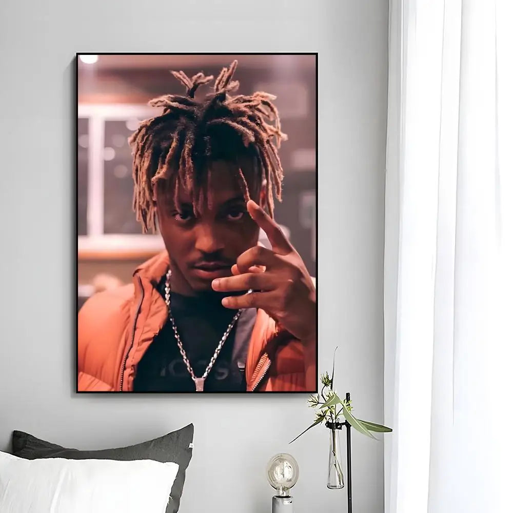 Juice WRLD Singer Rapper Poster HD art sticky wall waterproof home bedroom bar aesthetic decoration