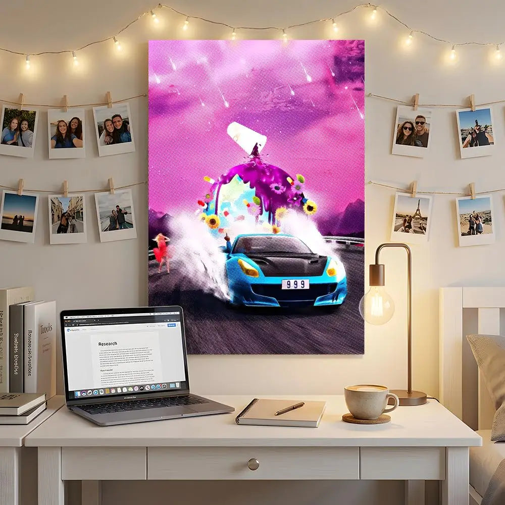 Rapper Music Album J-Juice Wrld Poster Premium HD Self-Adhesive Wall Decor – Peel & Stick, Residue-Free
