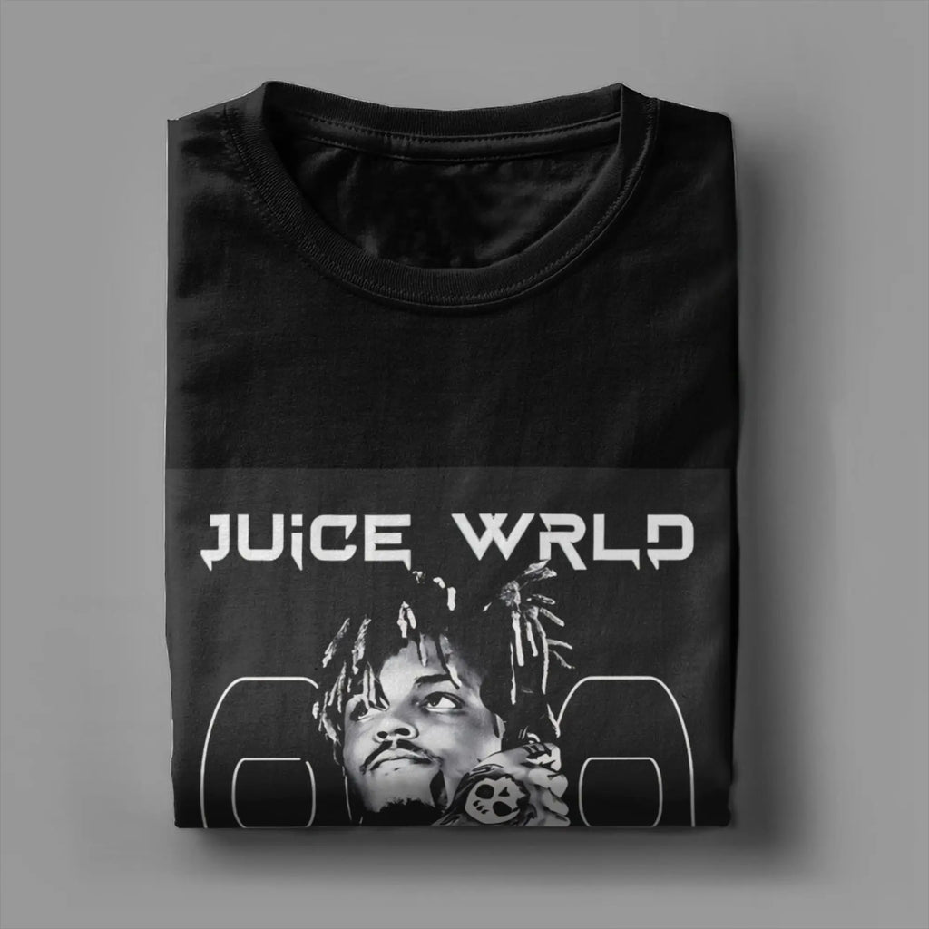 Juice Wrld Art  T-Shirt Men Cotton Tops Vintage Round Neck Short Sleeve