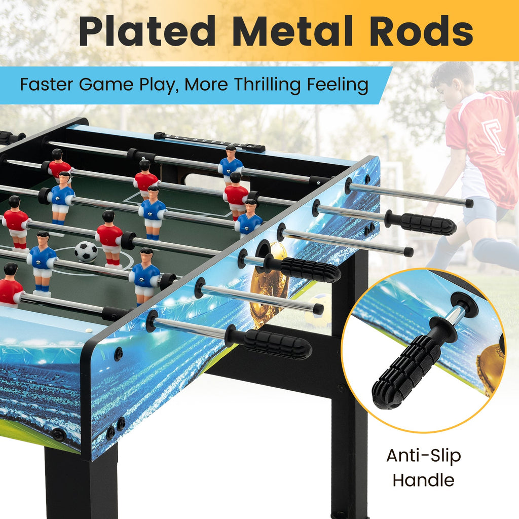 37 Inch Mini Foosball Table with Score Keeper and Removable Legs