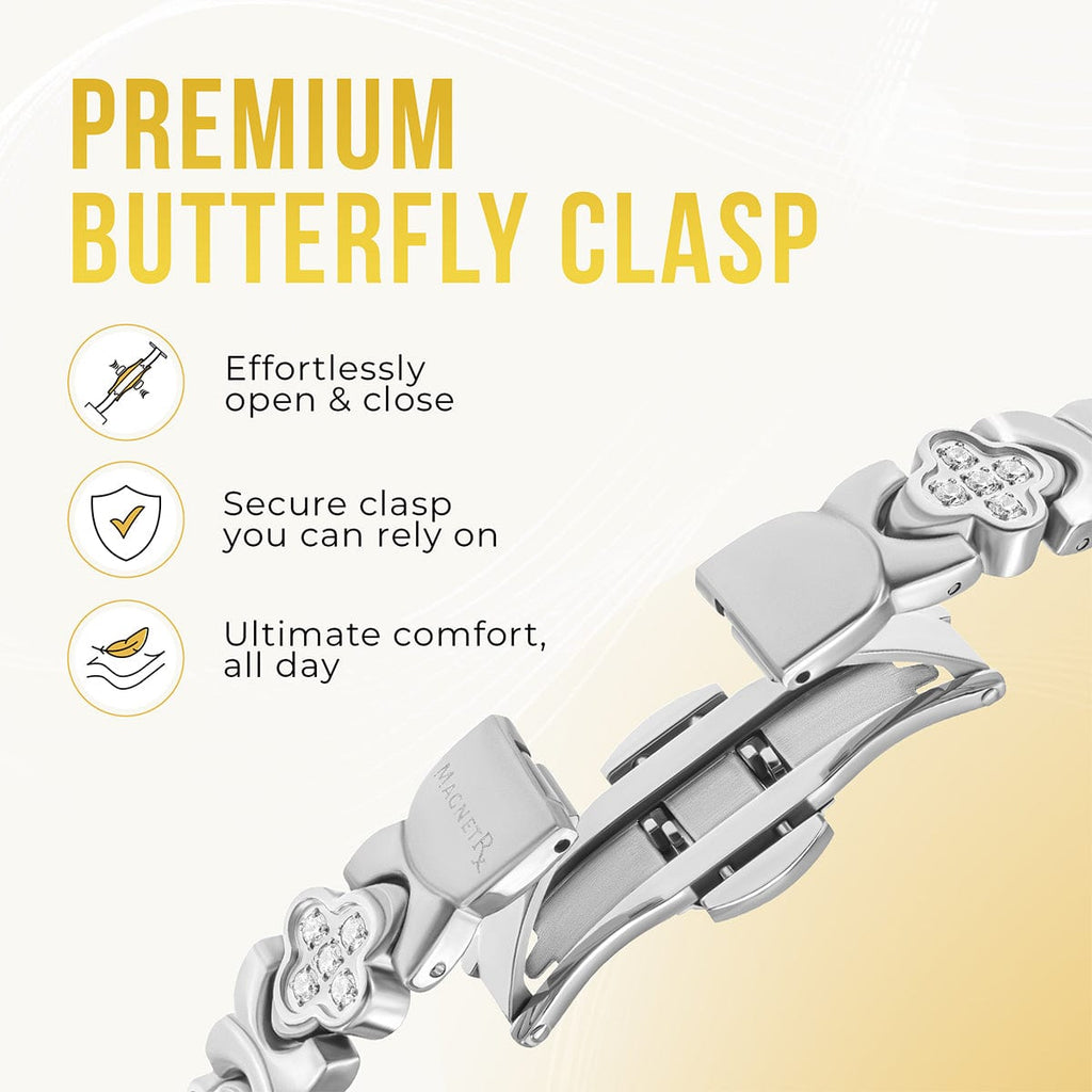Clover Magnetic Bracelet for Women (Silver)