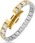 EllipseMAX Magnetic Bracelet for Women (Silver & Gold)
