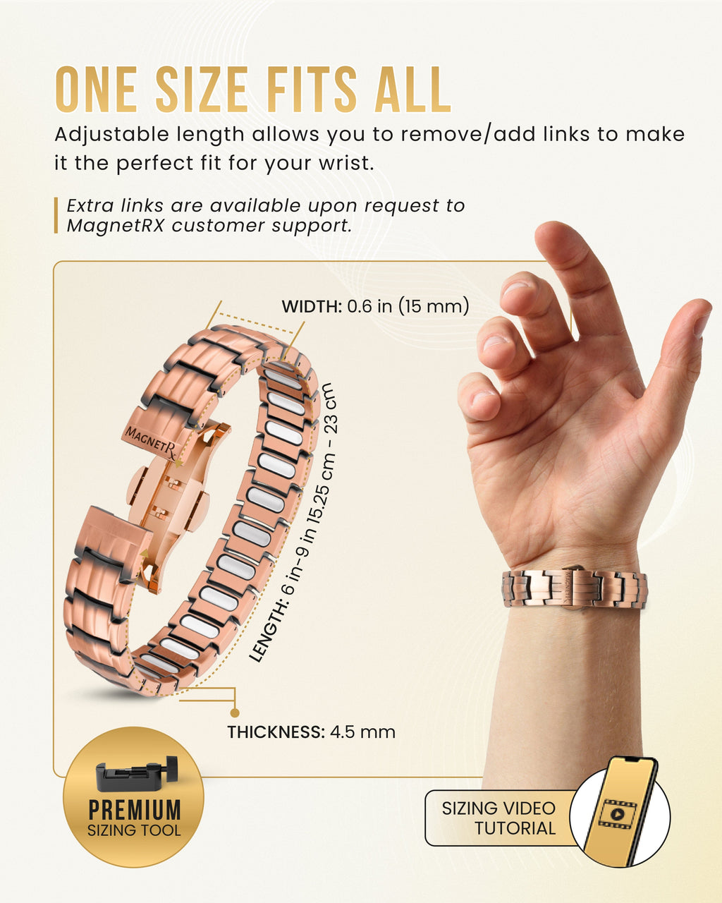EllipseMAX Magnetic Copper Bracelet for Men