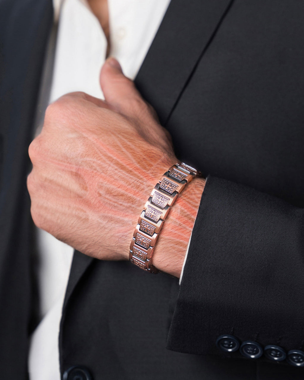 EllipseMAX Magnetic Copper Bracelet for Men (Cross)