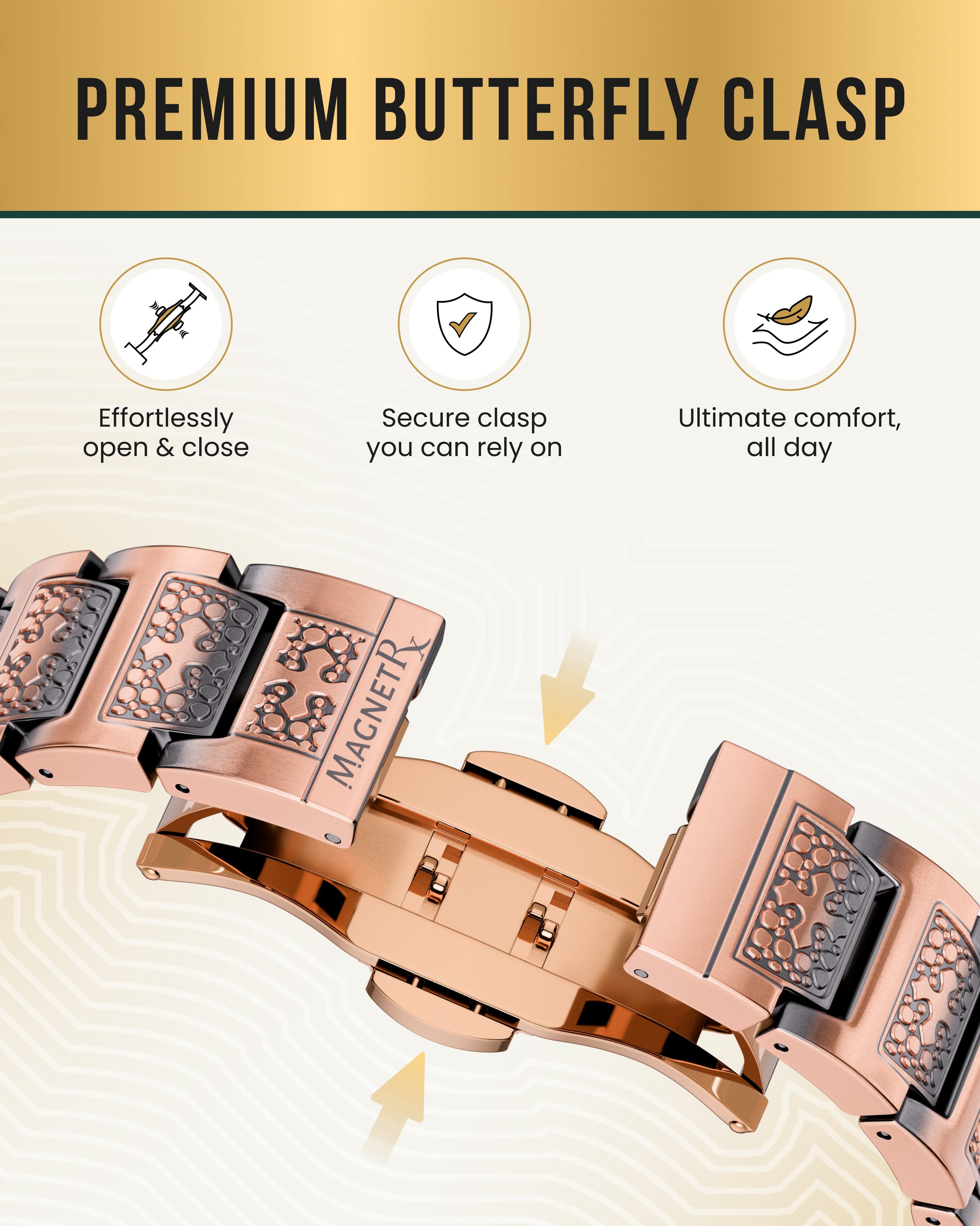 EllipseMAX Magnetic Copper Bracelet for Men (Cross)