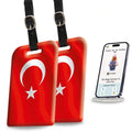 Smart Bag Security Tag - Turkey Flag [Pack 2]