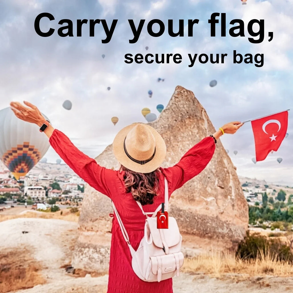 Smart Bag Security Tag - Turkey Flag [Pack 2]